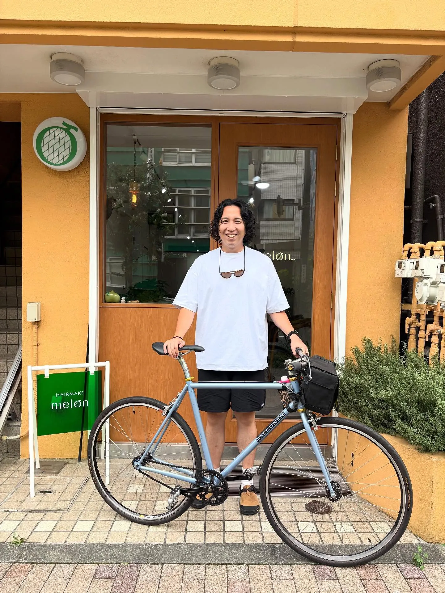 自転車で1時間半かけてきてくれた原田くん🚴🏻‍♂️