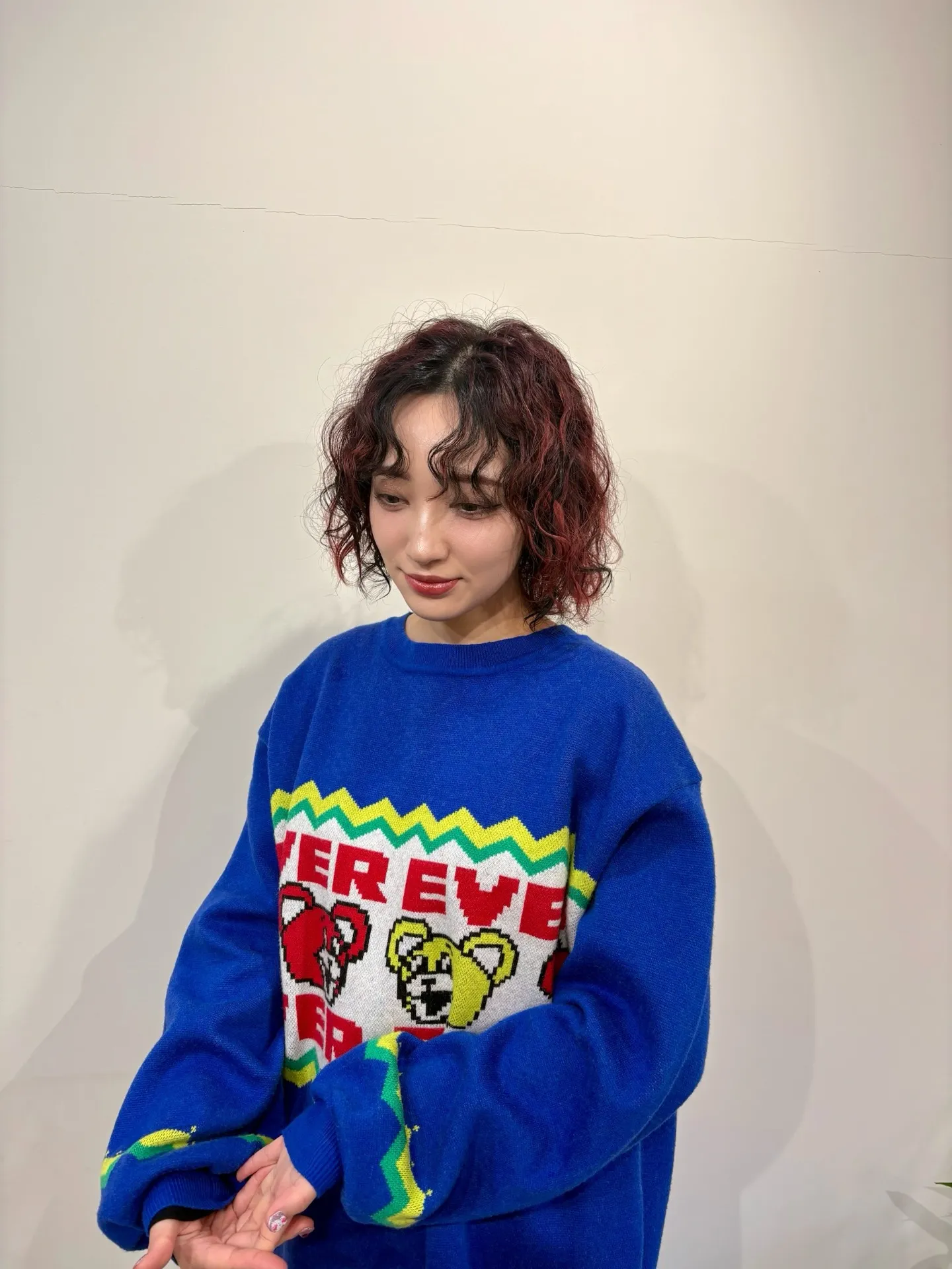 花冷え。マツリちゃんパーマスタイル