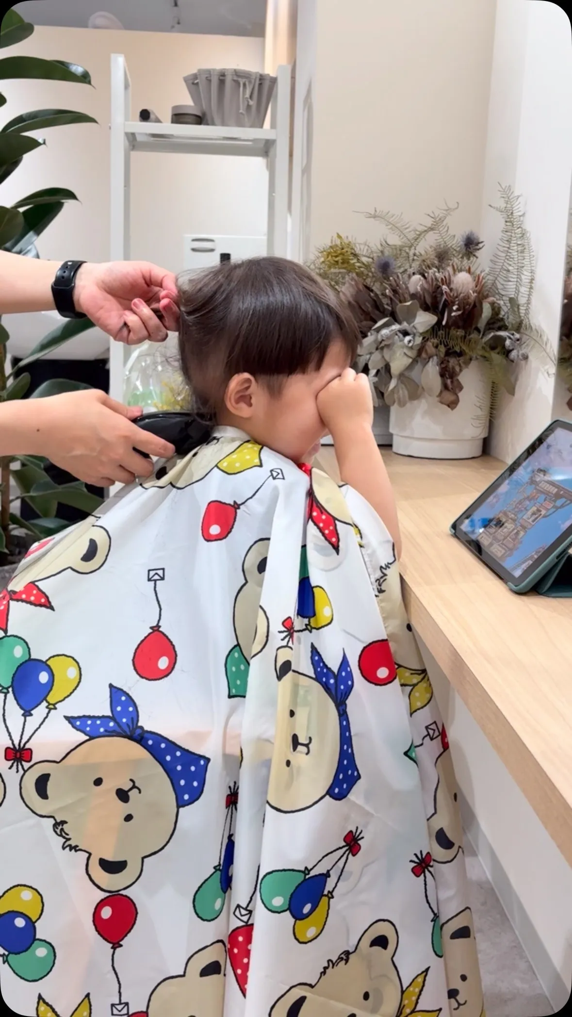 3歳初めての坊主🐣